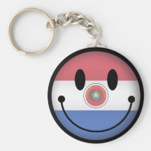 Smiley de Paraguay Llavero Personalizado