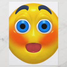 Smiley de ruborización tarjeton