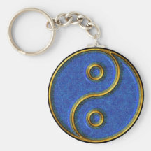 Smiley de Yin-Yang Llavero Personalizado