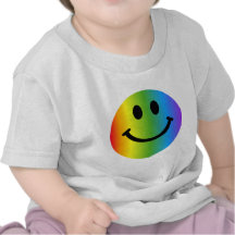 Smiley del arco iris camisetas