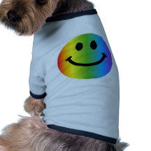 Smiley del arco iris camisetas de perrito
