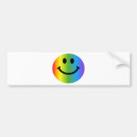 Smiley del arco iris etiqueta de parachoque