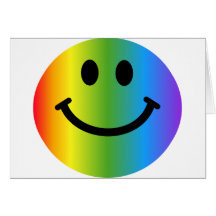 Smiley del arco iris felicitaciones