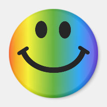 Smiley del arco iris imán