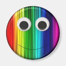 Smiley del arco iris iman de frigorífico