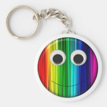 Smiley del arco iris llavero personalizado