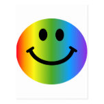 Smiley del arco iris tarjetas postales