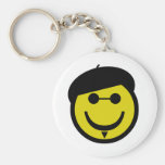 Smiley del Beatnik Llaveros Personalizados