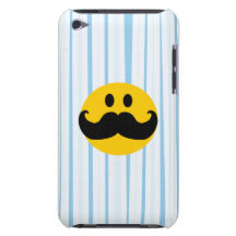 Smiley del bigote barely there iPod cobertura