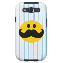 Smiley del bigote samsung galaxy s3 fundas