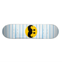 Smiley del bigote tabla de patinar