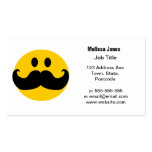 Smiley del bigote tarjetas de visita