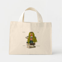 Smiley del gusano de libro bolsa