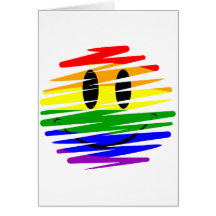 Smiley del orgullo gay tarjetas