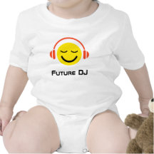 Smiley futuro de la música de DJ con la enredadera Camisetas