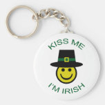 Smiley irlandés llavero