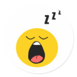 Smiley perezoso el dormir pegatinas