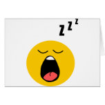 Smiley perezoso el dormir tarjetas