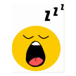 Smiley perezoso el dormir tarjetas postales