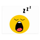 Smiley perezoso el dormir tarjetas postales