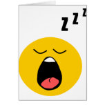 Smiley perezoso el dormir tarjetas