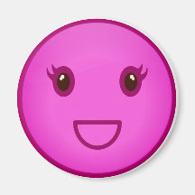 smiley rosado imanes para frigoríficos