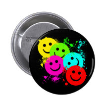 SMILEY Y SALPICADURA DE LA PINTURA PINS