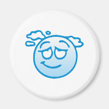 Smilie smiley Wolkenkopf cloud head Kühlschrankmagnet