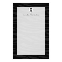 Smoking negro/blanco papelería de diseño