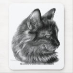 Smooschie, gato de pelo largo de la concha tapete de ratones