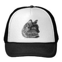 Smooschie, gato de pelo largo de la concha gorras
