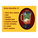 Smoothie verde #1 tarjetas postales