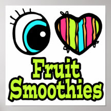 Smoothies brillantes de la fruta del amor del cora impresiones