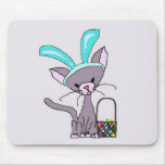 Snookie el gato como el conejito de pascua Mousepa Alfombrilla De Raton