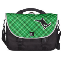 Snowboard verde bolsas de ordenador