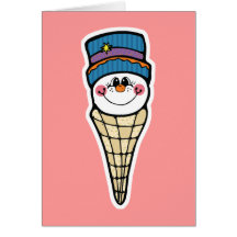 snowcone lindo del muñeco de nieve felicitacion 