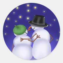 SNOWCOUPLE ETIQUETA REDONDA