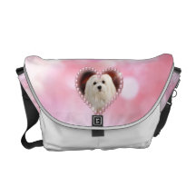 Snowdrop la bolsa de mensajero/el monedero maltese bolsa messenger
