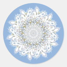 Snowflake1 Pegatinas Redondas
