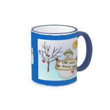 snowman1, muñeco de nieve con la escoba, snowman1 tazas