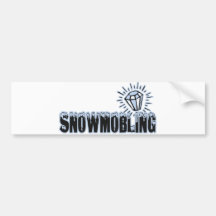 Snowmobling Etiqueta De Parachoque