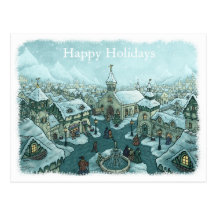 snowyedge de la postal del wintertown con el texto
