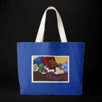 Snuggled encima del tote bolsas