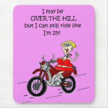 SOBRE LA MAMÁ CALIENTE BIKER MOUSEPAD DE LA COLINA TAPETE DE RATON