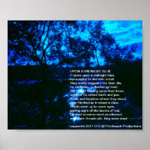 Sobre un azul de la medianoche poster