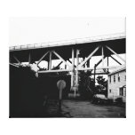 Sobre y bajo paisaje industrial urbano impresión en lienzo estirada