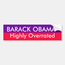 Sobrestimado altamente, BARACK… Etiqueta De Parachoque
