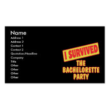 SOBREVIVÍ AL FIESTA DE BACHELORETTE PLANTILLA DE TARJETA PERSONAL