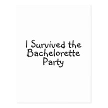 Sobreviví al fiesta de Bachelorette Tarjeta Postal
