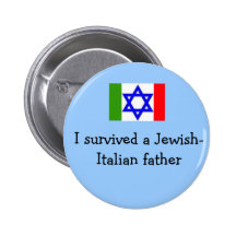 "Sobreviví botón de un padre Judío-Italiano" Pin